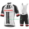 Fahrradbekleidung Radtrikot Kurzarm + Trägershorts 2018 Team Sunweb Damen N001 